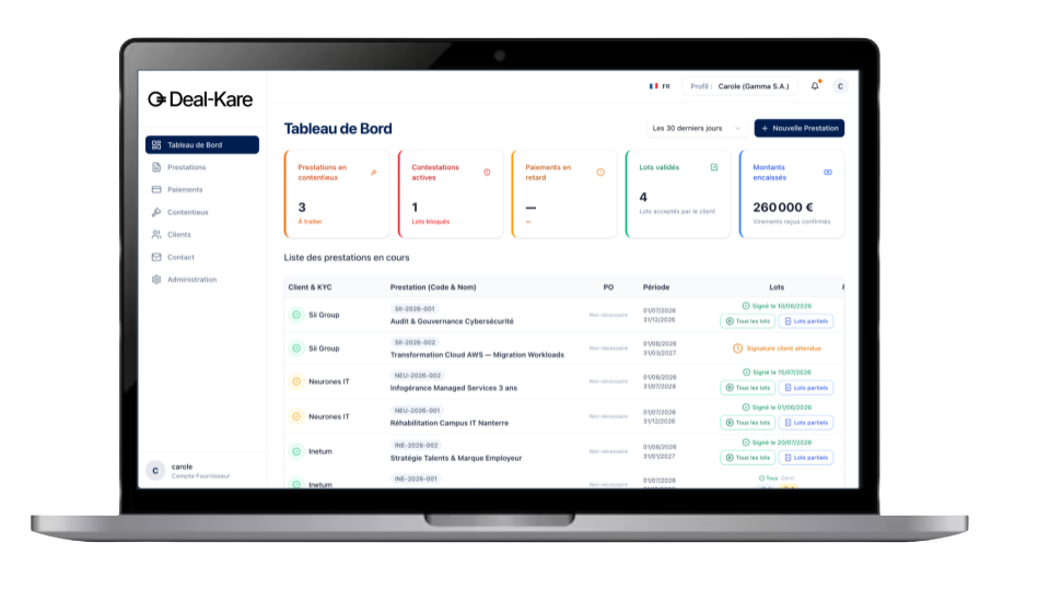 Interface dédiée